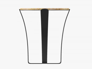 Side table with marble top 3D Model