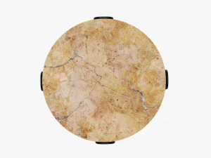 Side table with marble top 3D Model