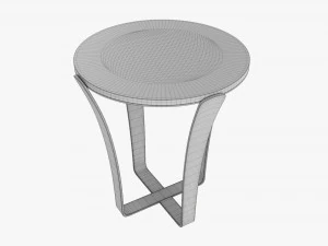 Side table with marble top 3D Model