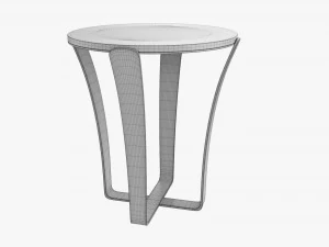 Side table with marble top 3D Model