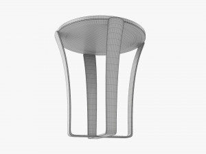 Side table with marble top 3D मॉडल