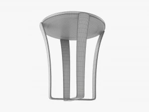 Side table with marble top 3D Model