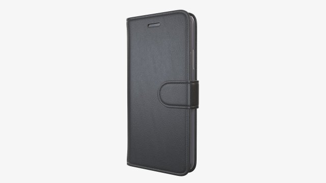 Smartphone in flip wallet case 01 3D Model .c4d .max .obj .3ds .fbx .stl .blend 