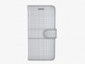 Smartphone in flip wallet case 01 3D Model