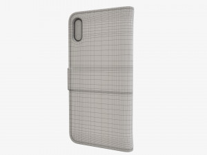 Smartphone in flip wallet case 01 3D Model