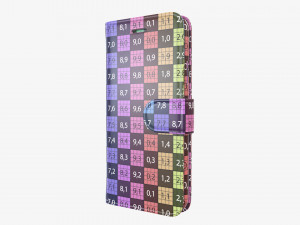 Smartphone in flip wallet case 01 3D Model
