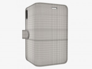 Smartphone in flip wallet case 02 3Dモデル