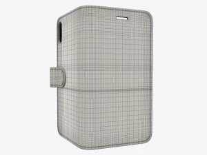 Smartphone in flip wallet case 02 3D Model