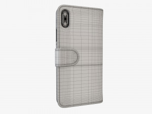 Smartphone in flip wallet case 02 3Dモデル