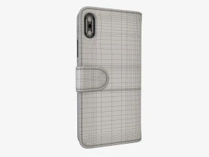 Smartphone in flip wallet case 02 3D Model