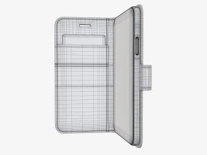 Smartphone in flip wallet case 02 3D Model