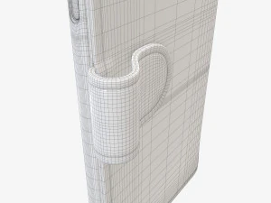 Smartphone in flip wallet case 02 3D Model