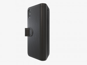 Smartphone in flip wallet case 03 3D-Modell