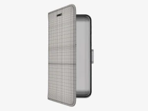 Smartphone in flip wallet case 03 3D Model