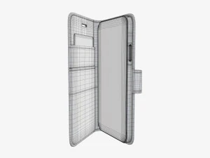 Smartphone in flip wallet case 03 3D Model
