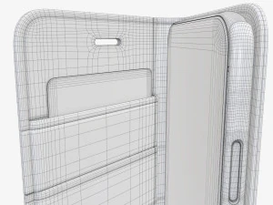Smartphone in flip wallet case 03 3D Model