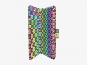 Smartphone in flip wallet case 03 3D-Modell