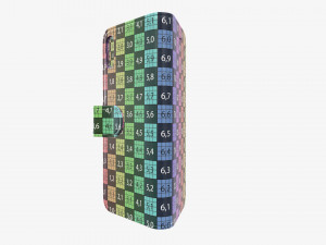 Smartphone in flip wallet case 03 3D-Modell