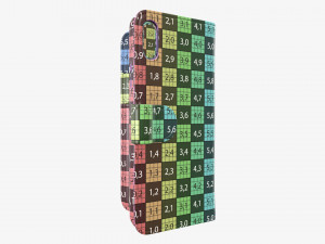 Smartphone in flip wallet case 03 3D-Modell