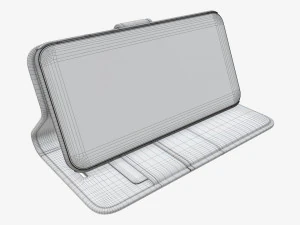 Smartphone in flip wallet case 04 3D Model