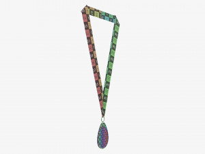Sports medal mockup 02 Modello 3D