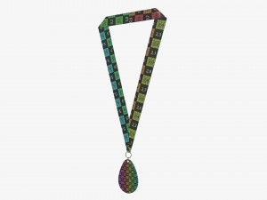 Sports medal mockup 02 Modello 3D