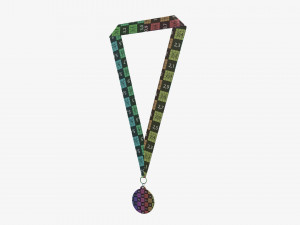 Sports medal mockup 03 Modello 3D