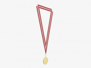 Sports medal mockup 04 3D Model