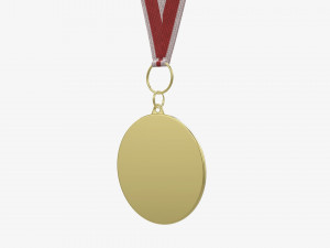 Sports medal mockup 04 3D Model