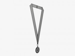 Sports medal mockup 04 3D Model