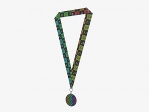 Sports medal mockup 04 3D Model
