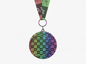 Sports medal mockup 04 3D Model