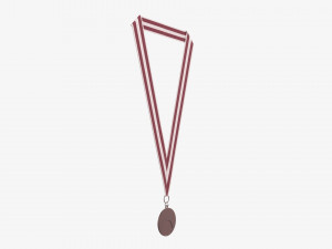 Sports medal mockup 05 3D Model
