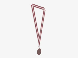 Sports medal mockup 05 3D Model