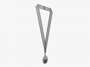 Sports medal mockup 05 3D Model