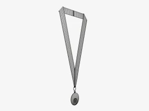 Sports medal mockup 05 3D Model
