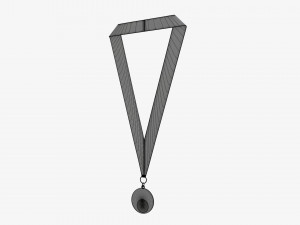 Sports medal mockup 05 3D Model