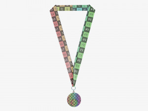 Sports medal mockup 05 3D Model
