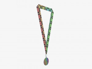 Sports medal mockup 05 3D Model