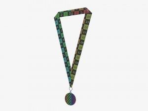 Sports medal mockup 05 3D Model