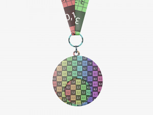 Sports medal mockup 05 3D Model