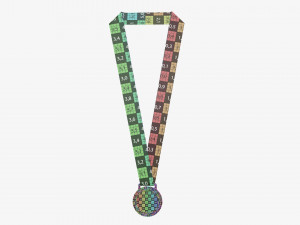 Sports medal mockup 06 Modelo 3D