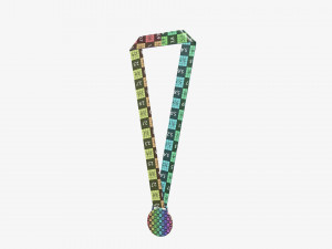 Sports medal mockup 06 Modelo 3D