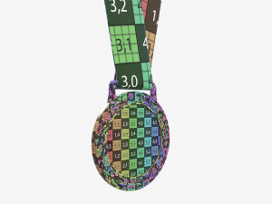 Sports medal mockup 06 Modelo 3D