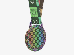 Maquete de medalha esportiva 06 Modelo 3D