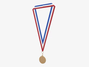 Sports medal mockup 07 3D Model