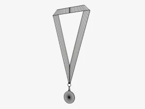 Sports medal mockup 07 3D Model