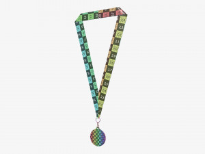 Sports medal mockup 07 3D Model