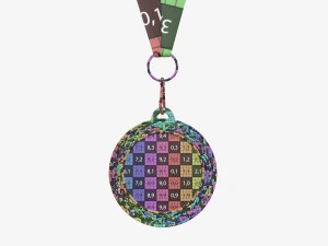 Sports medal mockup 07 3D Model