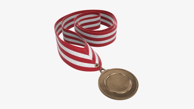 Sports medal mockup 08 3D Model .c4d .max .obj .3ds .fbx .stl .blend 